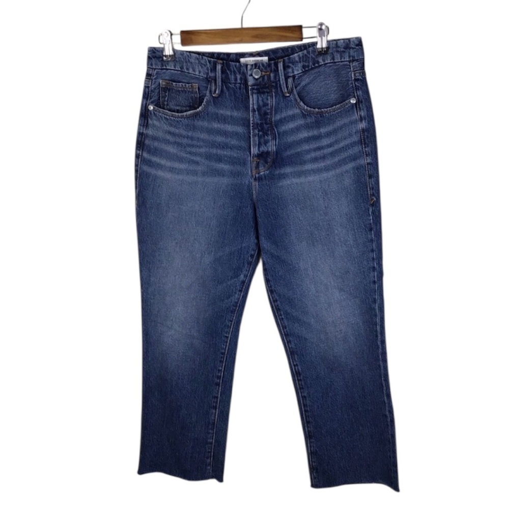 Good American Good Boy Frayed Hem Boyfriend Jeans Size 29p.